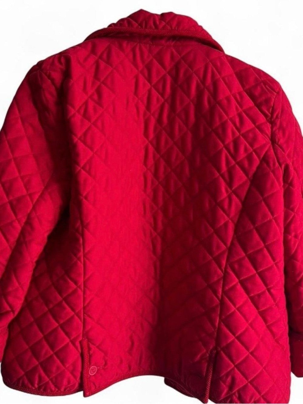 Chaps Quilted Red Jacket - Picture 2 of 5